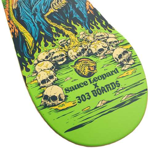 303 Boards - 303 X Sauce Leopard "CLFX Killer" Neon Deck (Multiple Sizes)